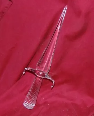 $69.95 • Buy VAL ST. LAMBERT CRYSTAL KNIFE DAGGER SWORD FIGURE Paperweight Letter Opener