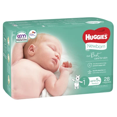 $20.89 • Buy Huggies Newborn Convenience Unisex Nappies - Size 1