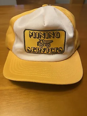 Vintage Mining Services Hat Cap Patch Snapback Iron Ore Miner • $10
