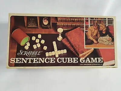 Vintage 1971 Scrabble Sentence Cube Game Selchow & Righter Used Good NO TIMER • $16.99