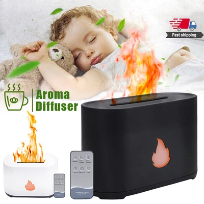 $19.89 • Buy Flame Air Humidifier Essential Oil Aroma Diffuser Mist Purifier Aromatherapy USB