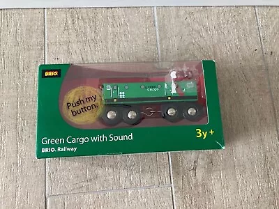£27.99 • Buy Brio Green Cargo Wooden Train With Sound Boxed