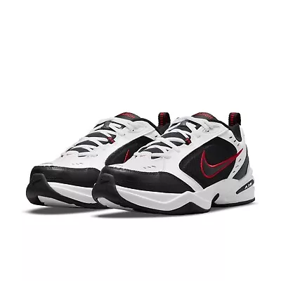 Nike AIR MONARCH IV Men White Black Red 101 Walking Shoe Medium & WIDE WIDTH 4E • $74.95