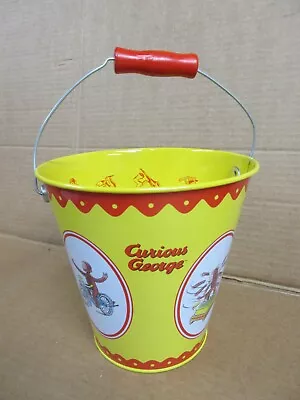 Vintage Curious George Schylling Tin Pail Sand Bucket     23 • $31.99