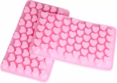 Silicone Mini Heart Shape Ice Cube Candy Chocolate Mold (Pack Of 2) • $9.53