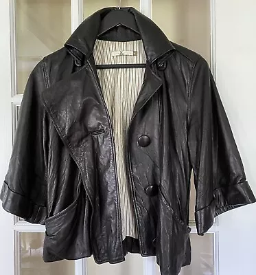 Mike And Chris Buttery Soft Leather Jacket M Black • $95