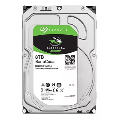 HDD 8Tb SATA III Hard Disk Drive Seagate BarraCuda 3.5 Inch Desktop ST8000DM004 • £143.45