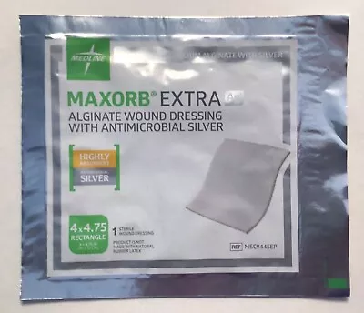 *10-Pack* Medline Maxorb Extra Ag Alginate Wound Dressing 4  X 4.75  MSC9445EP • $58.99