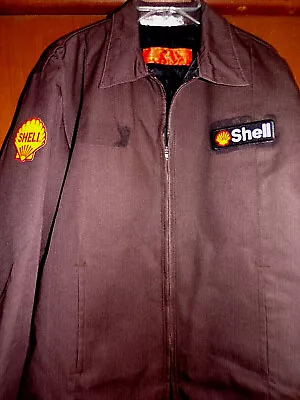 Shell Gasoline Insulated Mechanic-shop Jacket Medium-reg. Brown Used/recycled • $26.95