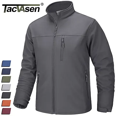 Men's Tactical Jacket Full-Zip Outdoor Hiking Coat Waterproof Cargo Work Jacket • $45.99