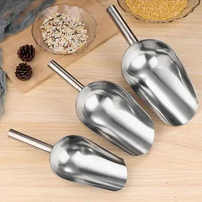 Stainless Steel Sweet Candy Ice Scraper Buffet Bar Food Measuring Scoop • £3.77