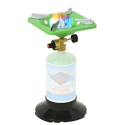 Single Burner Portable Camping Stove With Base For 1lb Propane Tank Bottle Top • $26.95