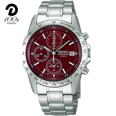 SEIKO SPIRIT SBTQ045 Chronograph  Watch Dial Color Red Limited Model Men's Japan • $86