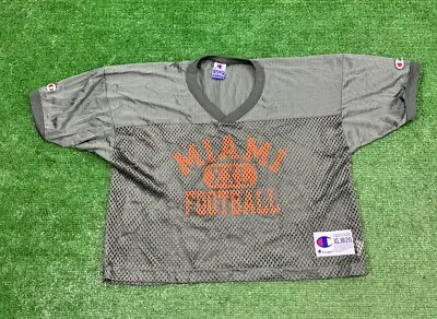 Vintage Youth Xl Miami Hurricanes Champion Mesh Football Jersey • $24.99