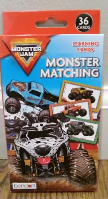 New - Monster Jam Monster Matching Learning Flash Cards - Bendon - Monster Truck • $9.98