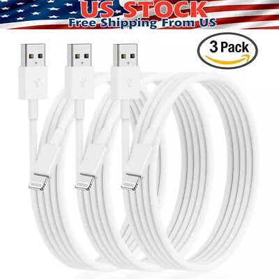 3PACK USB Data Fast Charger Cable Cord For Apple IPhone 5 6 7 8 X 11 12 13 MAX • $5.99