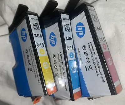 HP 902 YELLOW MAGNETA BLUE Lot Of 3 Sealed Cartridges • $14.95