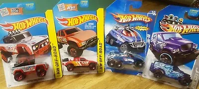 Hot Wheels Lot Of 4 4x4 Trucks 1:64 Scale New • $10.99