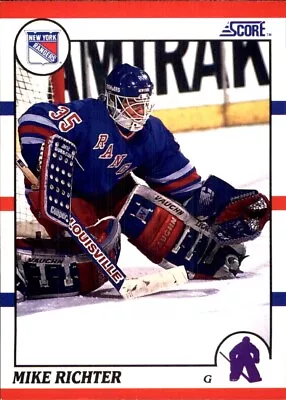 1990-91 Score #74 Mike Richter RC ROOKIE NEW YORK RANGERS • $1.89