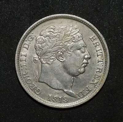 George Iii. 1819 Shilling. Lustrous • £100