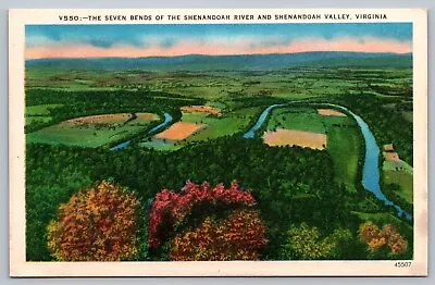 Postcard The Seven Bends Shenandoah River Shenandoah Valley Virginia VA  • $2.78