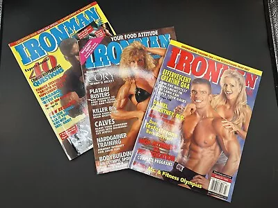 3 VTG IRON MAN Muscle Magazines Cory Everson Ms. & Fitness Olympias And More! • $32