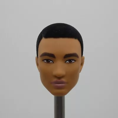 Barbie Looks 17 Ken Doll Head Only Brandon Face Flocked Black Hair Mattel 2023 C • $12.49