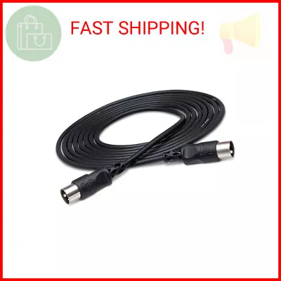 Hosa MID-315BK 5-Pin DIN To 5-Pin DIN MIDI Cable 15 Feet • $12.63