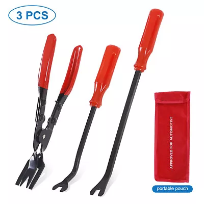 3Pcs Car Trim Clip Upholstery Removal Tool Door Panel Fastener Pin Pliers Puller • $11.60