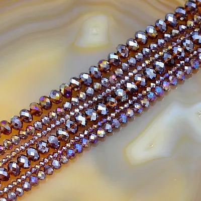 Top Quality Czech Crystal Faceted Rondelle Beads 2x3mm 3x4mm 4x6mm Pick Colors • $6.99