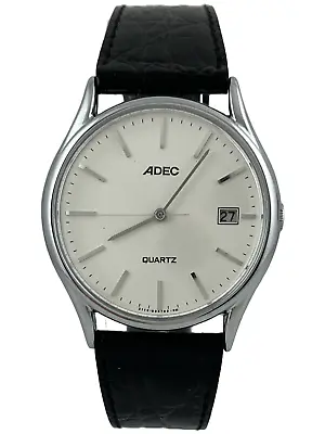 Elegant NOS Men's Wristwatch Adec Quartz With Date Display Works • $270.68