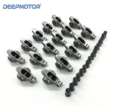 Stainless Steel Roller Rocker Arms For Chevy SBC 350 1.6 Ratio 7/16'' Set + Nuts • $138.99