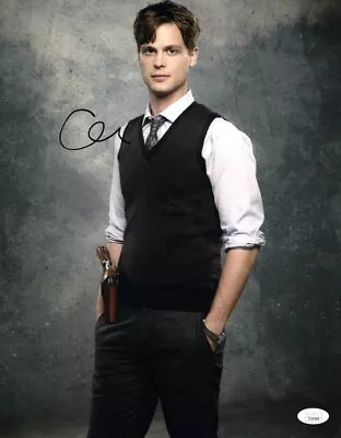 Matthew Gray Gubler Autographed 11X14 Photo Criminal Minds Spencer JSA JJ44699 • $249.99