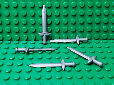 ** 5 CT LOT**  Lego NEW Flat Silver Sword Weapon Pieces Lot Of 5 • $5.04