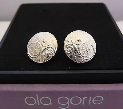 Ola Gorie Silver Celtic Secret Stud Earrings Scottish Boxed • £48