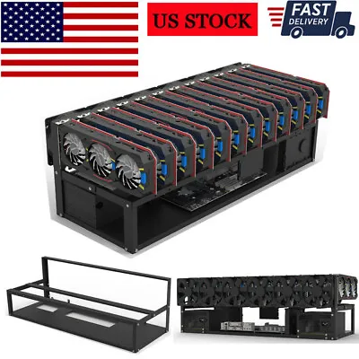 $29.99 • Buy 12 GPU Open Miner Mining Rig Computer Frame For Mining PoW Cryptocurrencies USA