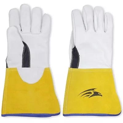 £7.95 • Buy Tig Mig Leather Welding Heat Work Gloves Made With Kevlar Stiching Sz 10 L - XL