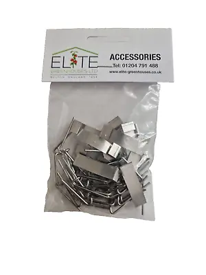 Greenhouse Glass Glazing Clips 15 W And 15 Flexible Overlaps 30 Elite. Free P&P • £6.99