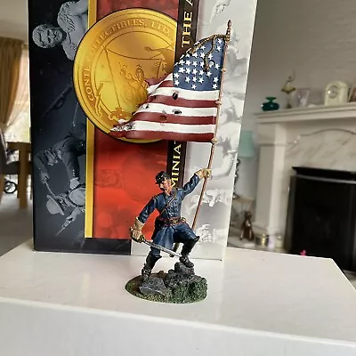 CONTE Collectibles Box Set ACW57157 Painted 54mm Metal 3 Union Officer With Flag • £10