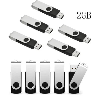 10Pack 2GB Flash Drive Memory Stick USB2.0 Swivel Metal Thumb Pen Storage Drive • $43.99