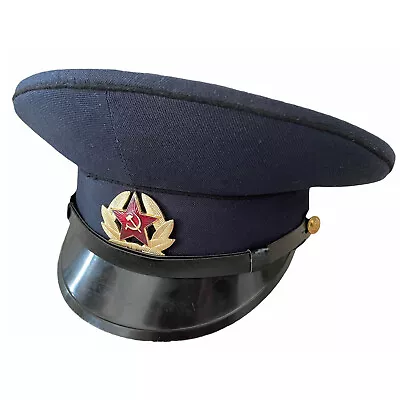 £34.99 • Buy Soviet USSR Russian Military Army Soldier Casual Uniform Visor Hat Peaked Cap