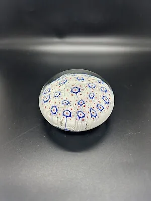 Millefiori Style White And Blue Paperweight • £9.99