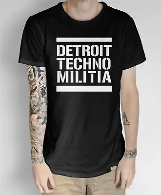 £12.95 • Buy Detroit Techno Militia T-Shirt - EDM Underground Resistance House Music