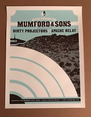 Mumford & Sons @ The Hollywood Bowl L.A. CA November 12th 2012 S/N Poster Rare! • $239.99