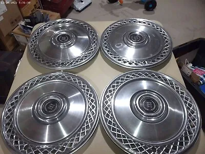 Wheel Covers 1977-1989 Ford Ltd Elite Mercury Cougar 15  Black  Hub Cap Used • $79.50