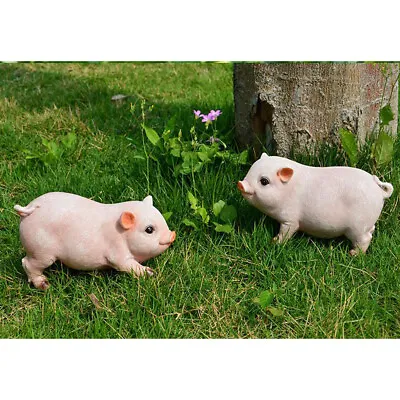 Micro Landscape Decoration Resin Pig Garden And Home Desktop • £14.22