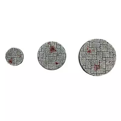 WWG Dungeon Stone Resin Bases – Round Bases For 20mm-28mm Scale Miniatures • £10.99