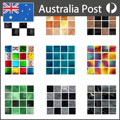 10pcs 10cm Floor Tiles Wall Stickers Bathroom Decals Art Mural Home Decoration • $8.59