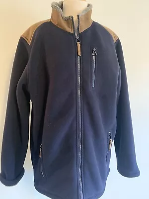 Cotton Traders. Fleece Jacket. Navy. Ladies. Size L. Zip Closure. Pockets  • £15