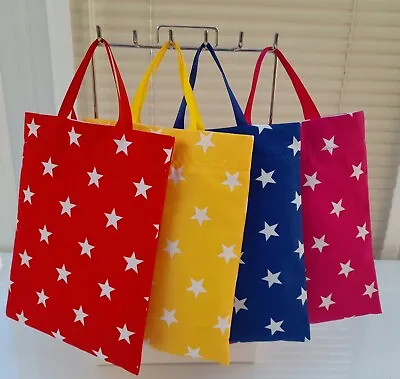 Party Gift Bags.  Handmade In A Printed Cotton Poplin Fabric.  Choice Of Colours • £1.35